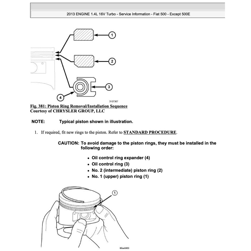 FIAT 500 2009-2016 Full Manual Set – Repair & Maintenance Manual