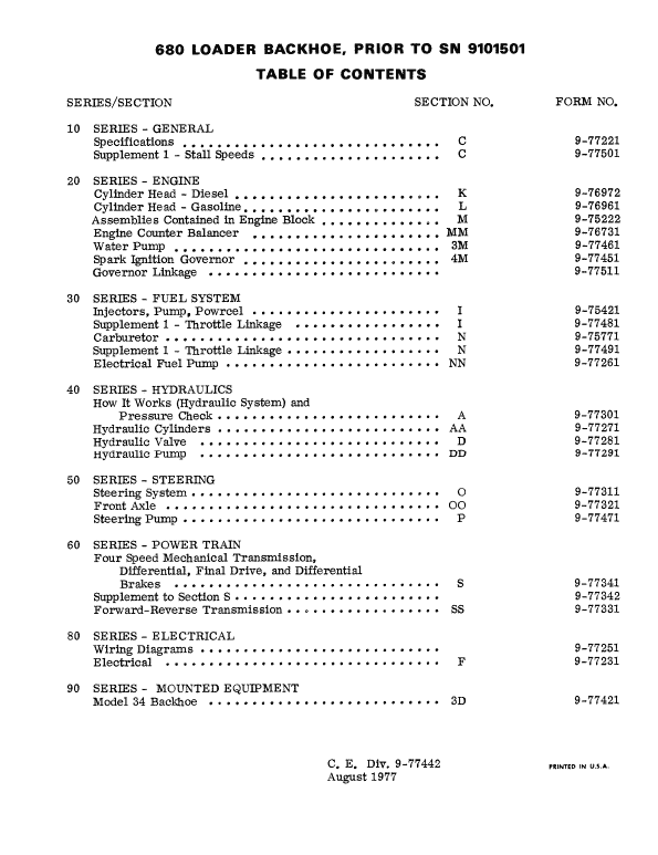 Case 680 Loader Backhoe Service Manual Workshop Guide