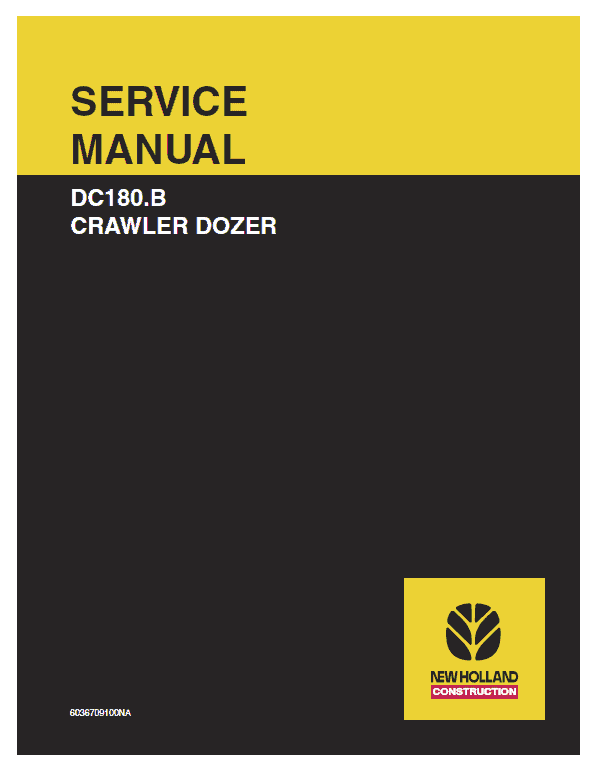 New Holland DC180.B Crawler Dozer Service Manual Workshop Guide