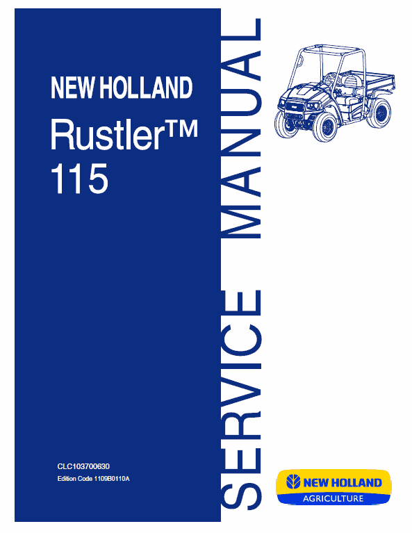 New Holland 115 Rustler Service Manual Workshop Guide