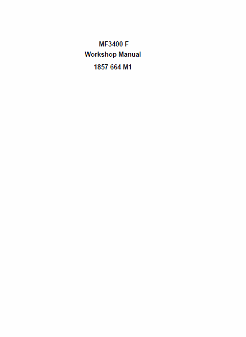 Massey Ferguson 3425F, 3435F, 3445F, 3455F Tractor Service Manual Workshop Guide