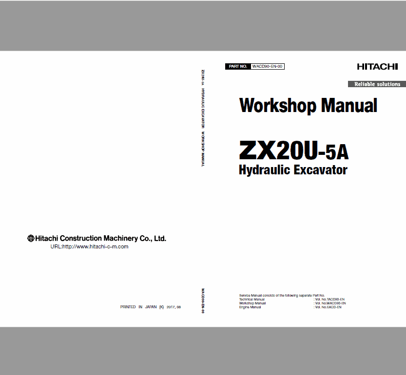 Hitachi ZX20U-5A Excavator Service Repair Manual Workshop Guide
