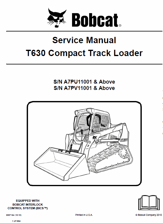 Bobcat T630 Loader Service Manual Workshop Guide