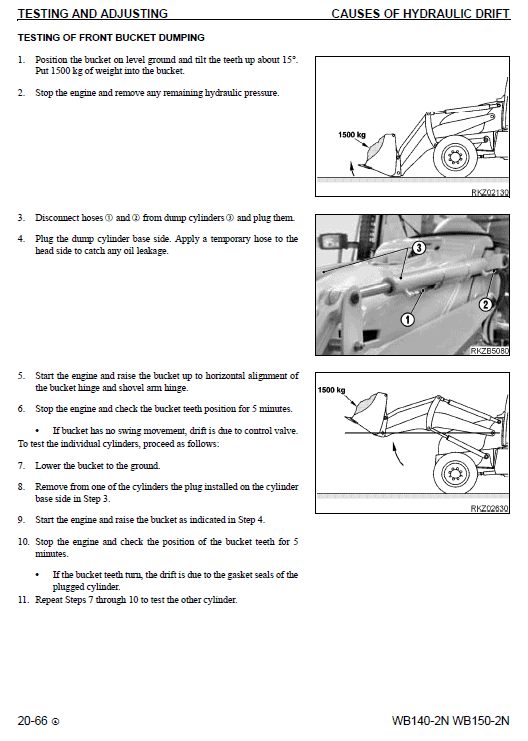 Komatsu WB140-2 and WB150-2 Backhoe Loader Service Manual Workshop Guide