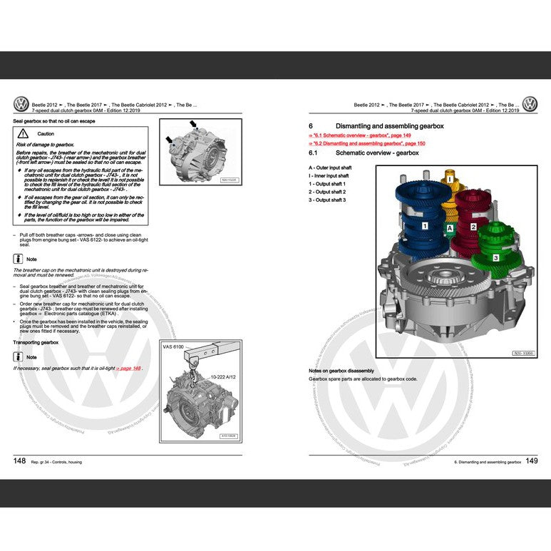 VW NEW BEETLE A5 2012-2019 Full Manual Set – FACTORY Repair & Maintenance Manual