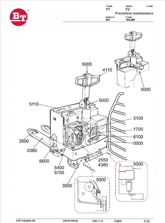 BT LT 2200-6, LT 2200-8 Pallet Truck Service Manual
