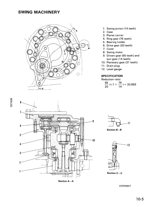 Komatsu PC150LC-5 Excavator Service Manual Workshop Guide