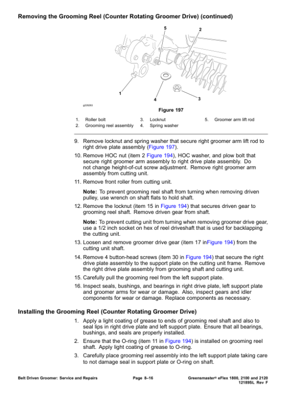 Toro Greensmaster eFlex 1800, 2100, 2120 (Model 04042, 04043, 04046) Service Repair Manual Workshop Guide
