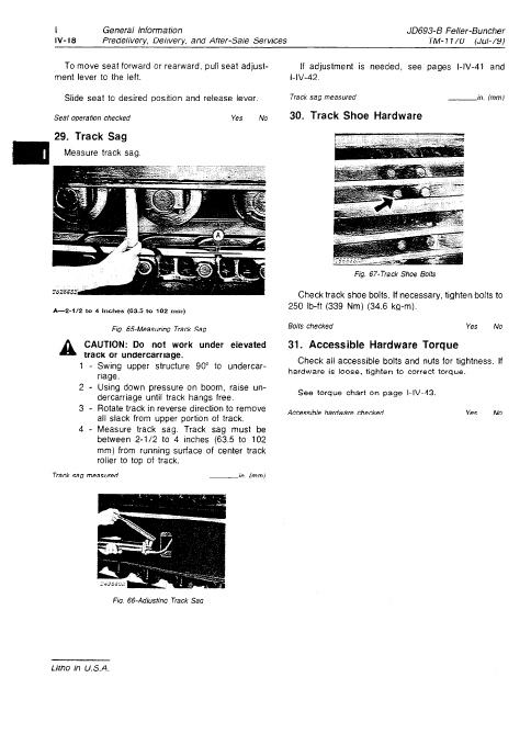 John Deere 693B Feller Buncher Technical Manual (TM1169 and TM1170) Workshop Guide