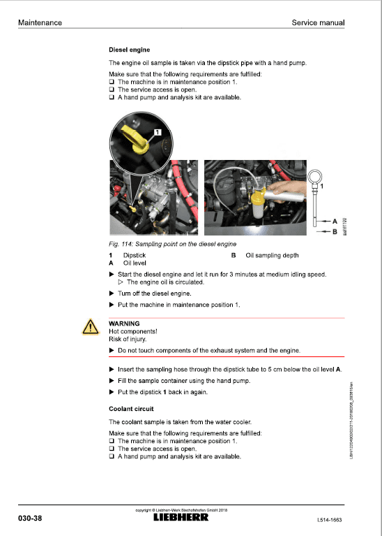 Liebherr L514 Type 1663 Wheel Loader Service Manual