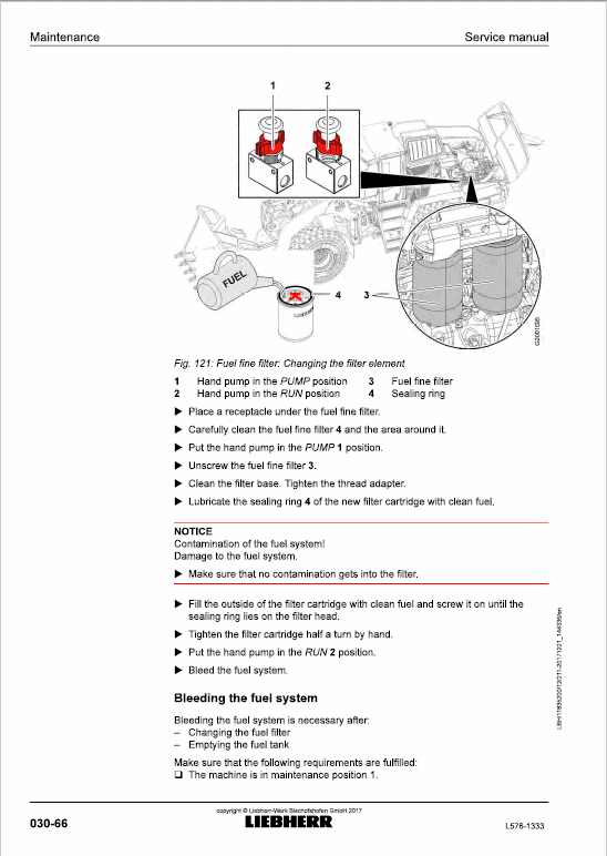 Liebherr L576 Type 1333 Wheel Loader Service Manual