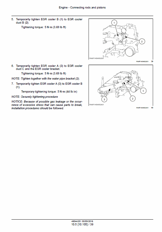 New Holland E485C Evo, E505C Eco Tier 3 Excavator Service Manual Workshop Guide