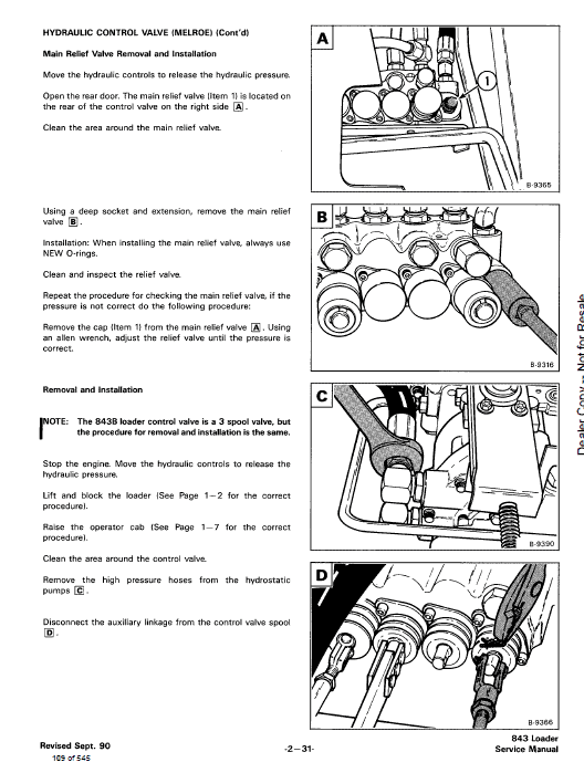Bobcat 843 and 843B Skid-Steer Loader Service Manual Workshop Guide