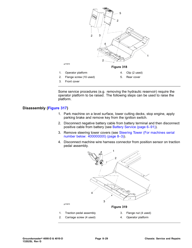 Toro Groundsmaster 4000-D, 4010-D (Model 30603, 30605, 30607, 30609, 30635, 30636) Service Repair Manual Workshop Guide