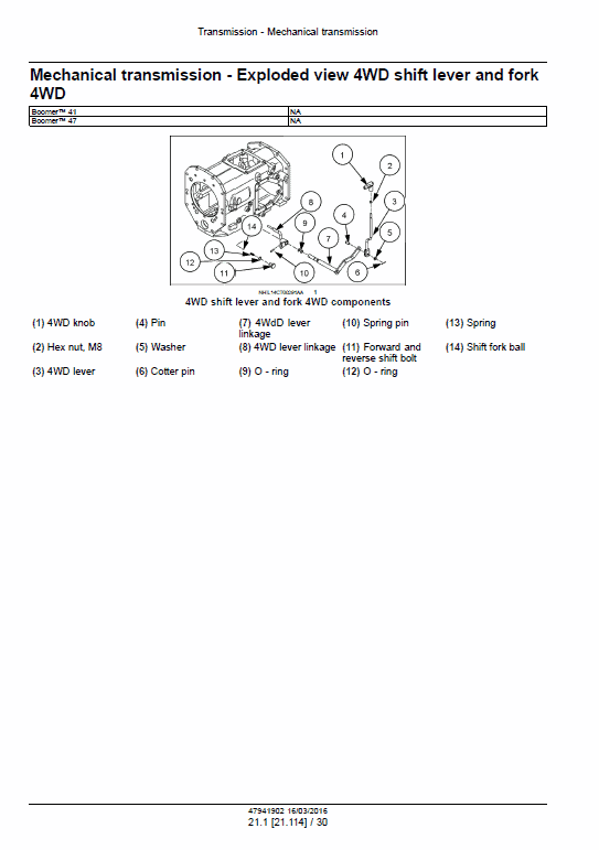 New Holland Boomer 41 and Boomer 47 Tractor Service Manual Workshop Guide