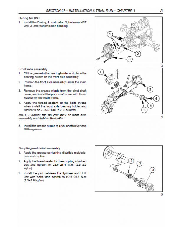 New Holland SXM54, SXM60 Mower Service Manual Workshop Guide