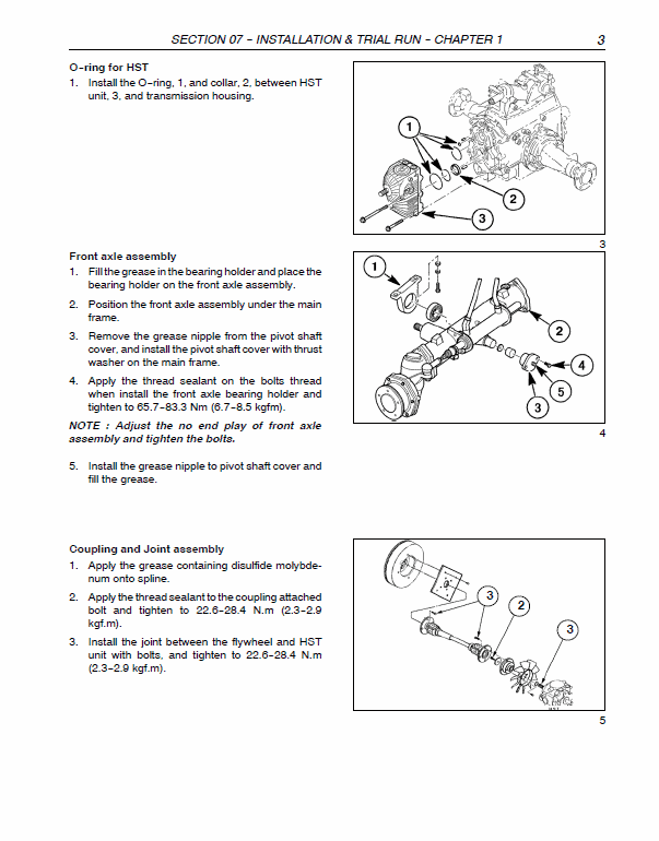 New Holland SXM54, SXM60 Mower Service Manual Workshop Guide
