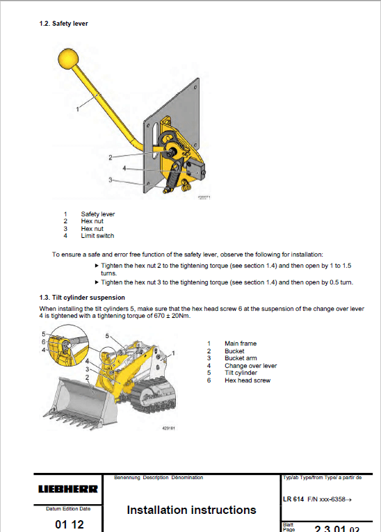 Liebherr LR 614 Crawler Dozer Repair Service Manual