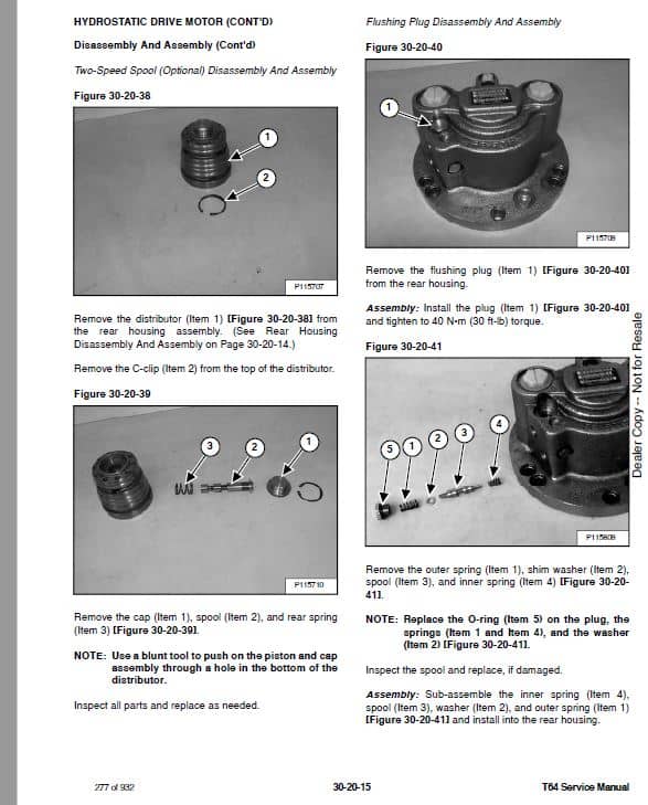 Bobcat T64 Compact Track Loader Service Repair Manual
