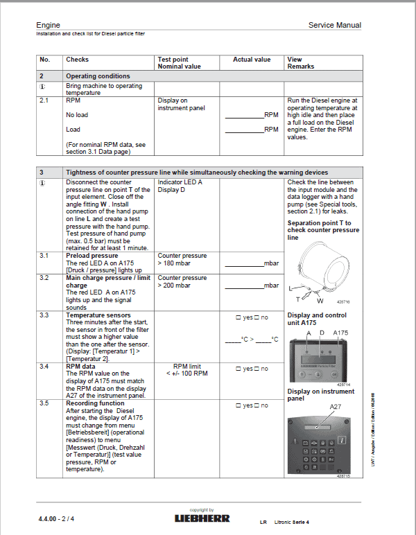 Liebherr LR 624, LR 634 Crawler Dozer Repair Service Manual