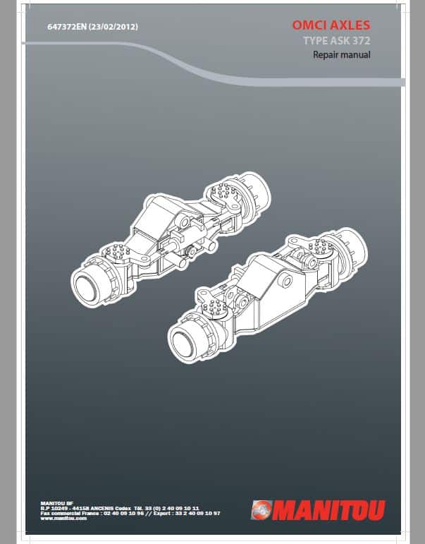 Manitou MHT 10180 129M ST4 S1, MHT-X 10180 129M ST3A S1 Telehandler Repair Manual