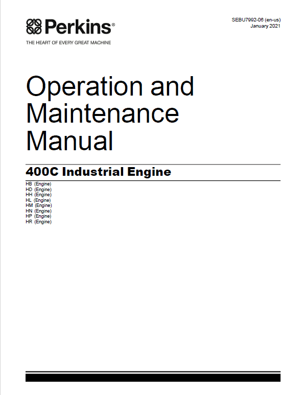 Perkins 403C-11, 403C-15, 404C-22, 404C-22T Engine Repair Manuals (400 Series)