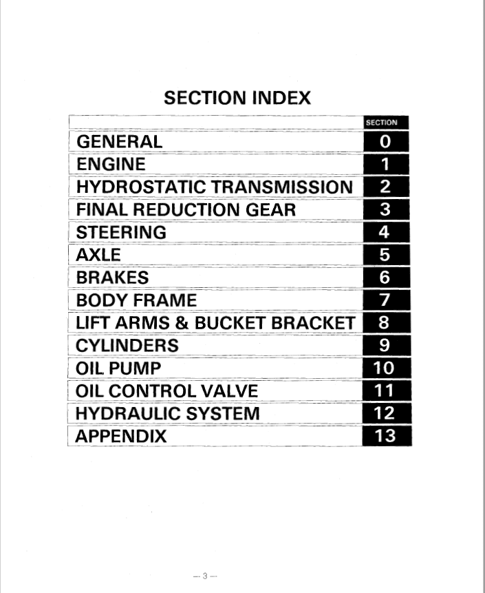 Toyota SDK10 Skid Steer Loader Repair Manual