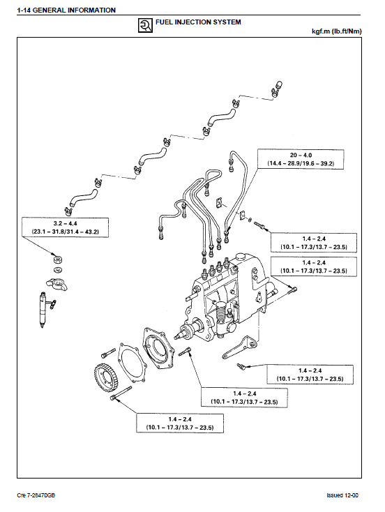 Isuzu 4JB1 Engines Service Manual Workshop Guide