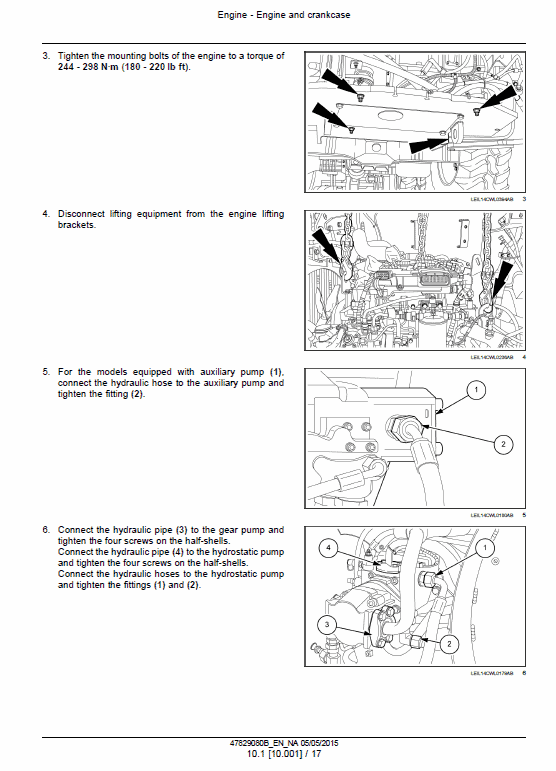 New Holland W50C, W60C, W70C, W80C Tier 4B Wheel Loader Manual Workshop Guide