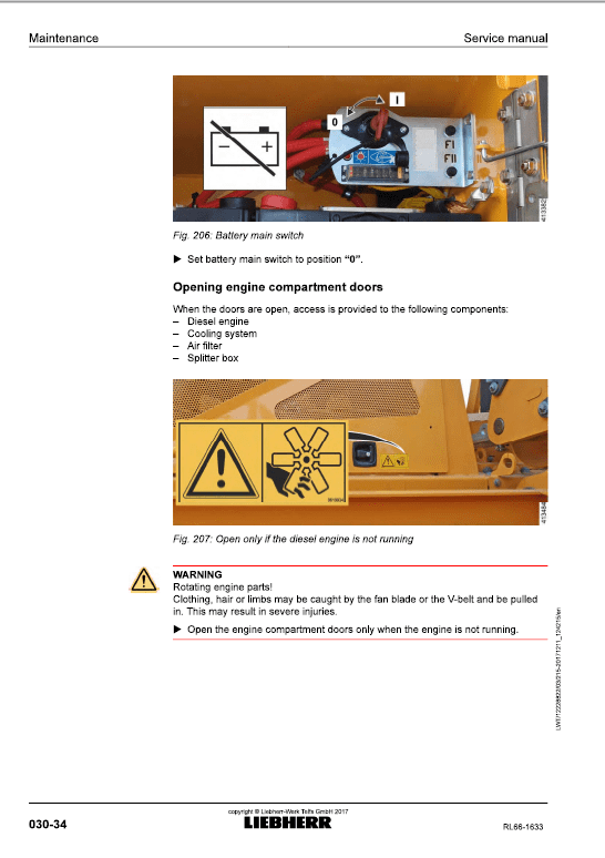 Liebherr RL 66 Pipe Layer Dozer Service Manual