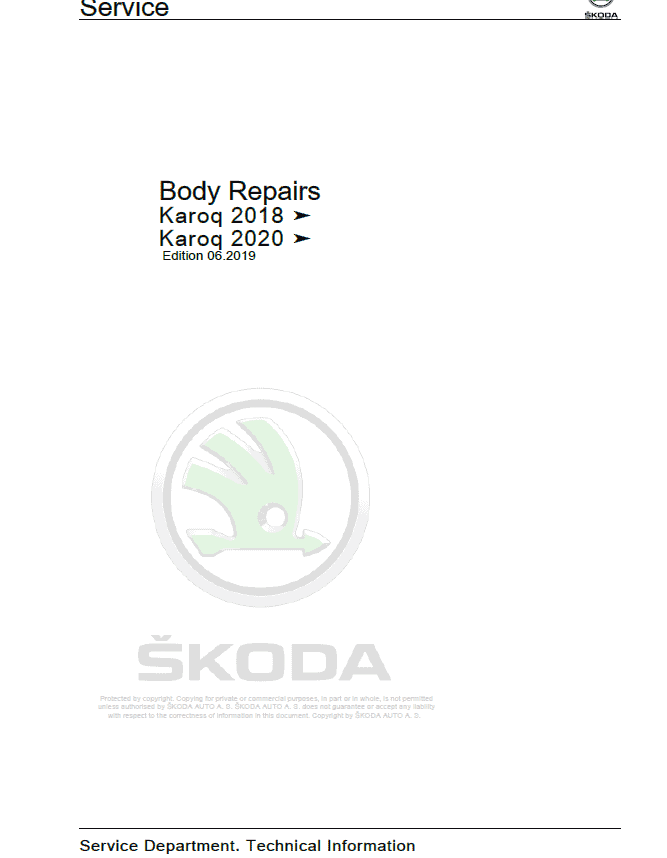 SKODA KAROQ (NU) Repair Service Manual