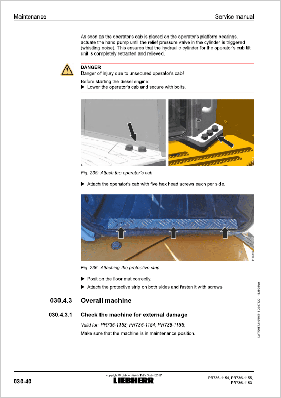 Liebherr PR 736 Crawler Dozer Repair Service Manual