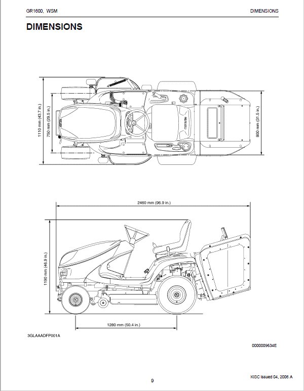 Kubota GR1600 Riding Mower Service Manual