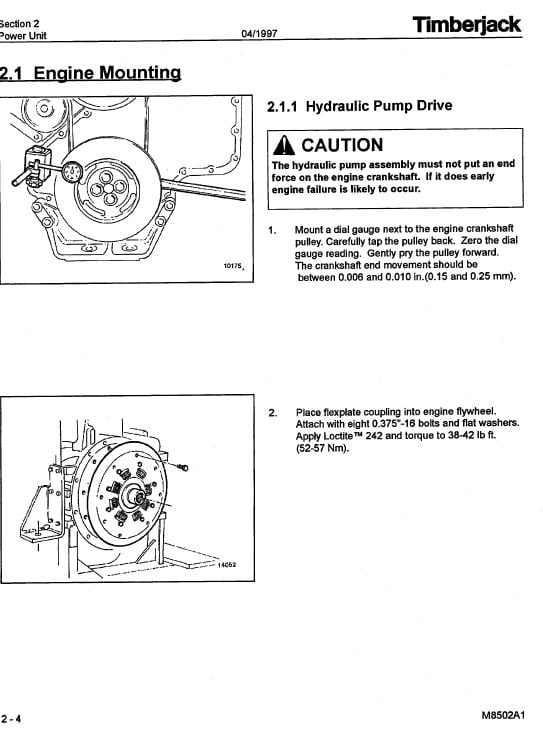 Timberjack 850, 950 Feller Bunchers (977000 – 997439) Workshop Guide