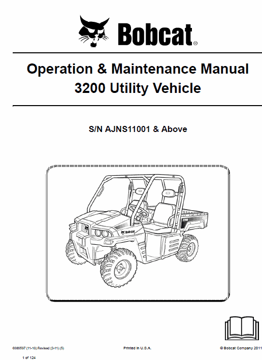 Bobcat 3200 Utility Vehicle Service Repair Manual Workshop Guide