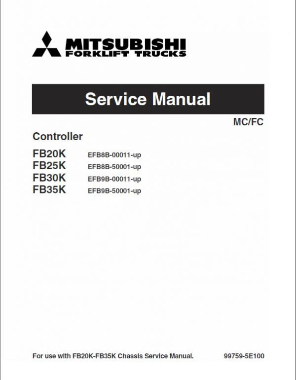 Mitsubishi FB30K, FB35K Forklift Lift Truck Service Manual