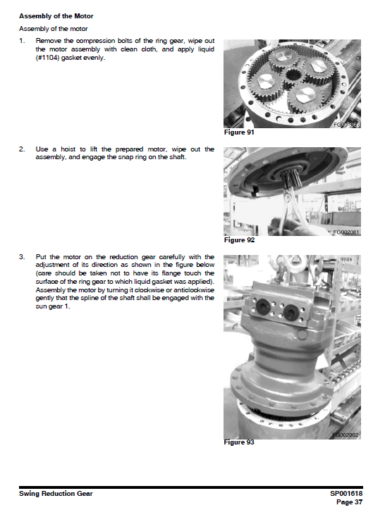 Doosan DX230LC Excavator Service Manual Workshop Guide