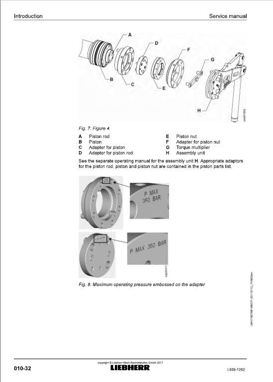 Liebherr L509 Type 1262 Wheel Loader Service Manual