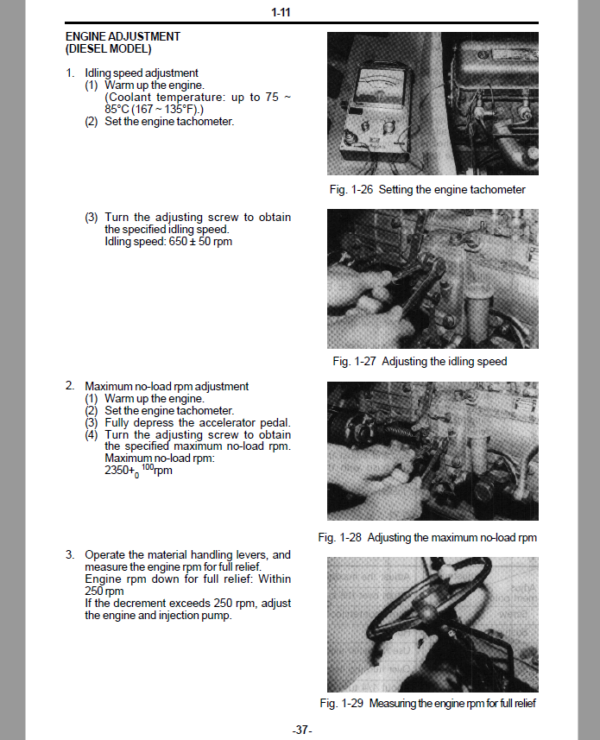 Toyota FDC33, FDC35, FDC40, FDC45 Forklift Repair Service Manual