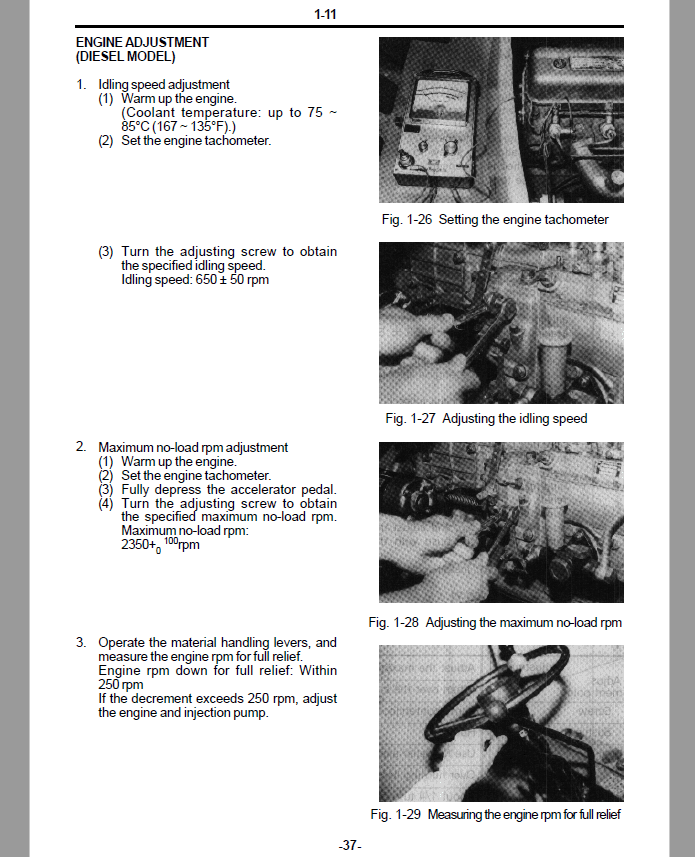 Toyota FDC33, FDC35, FDC40, FDC45 Forklift Repair Service Manual