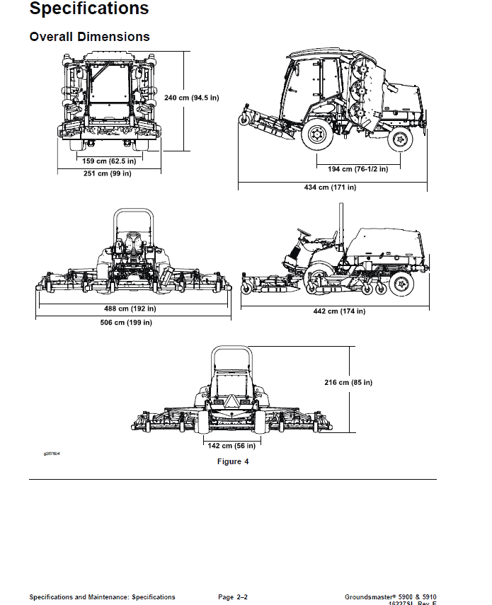 Toro Groundsmaster 5900, 5910 (Model 31698, 31600 – Tier 4) Service Repair Manual Workshop Guide