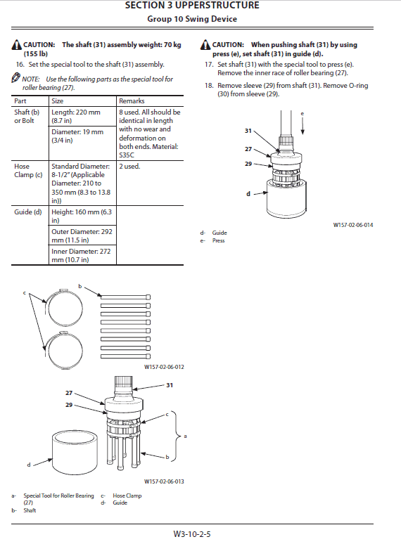 Hitachi ZX330-5A, ZX330LC-5A and ZX350LCH-5A ZAXIS Excavator Repair Manual Workshop Guide