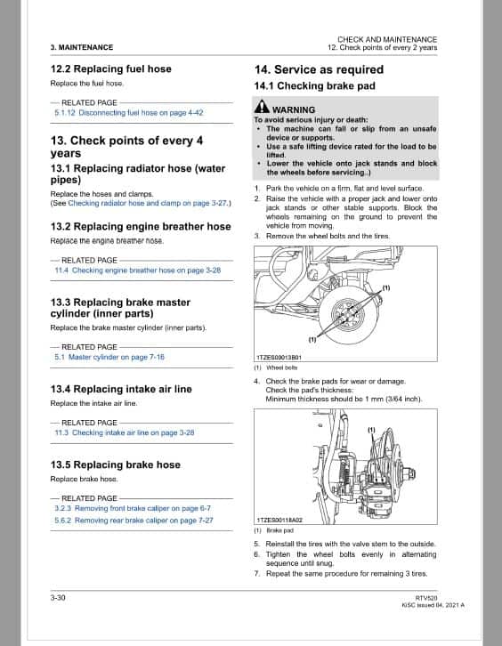 Kubota RTV520 Utility Vehicle Workshop Service Repair Manual