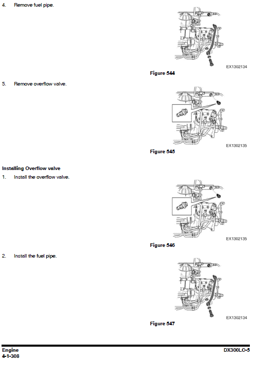 Doosan DX300LC-5 Excavator Service Manual Workshop Guide