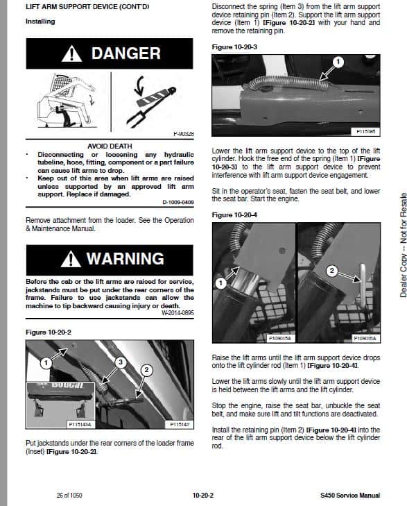 Bobcat S450 Skid-Steer Loader Service Repair Manual