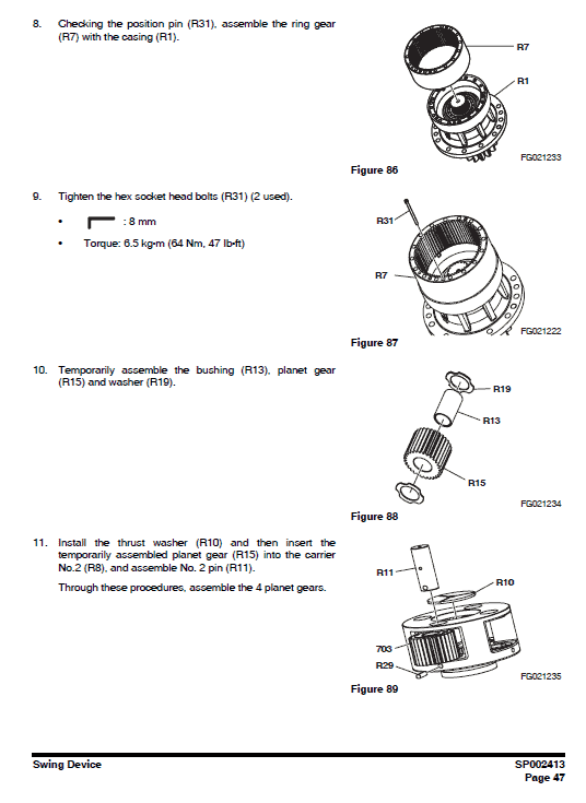 Doosan DX340LC-3 and DX350LC-3 Excavator Service Manual Workshop Guide
