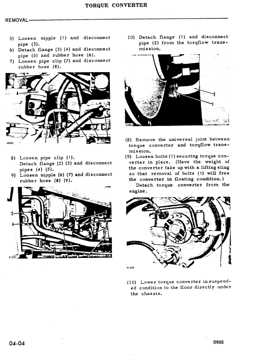 Komatsu D55S-3 Dozer Service Manual Workshop Guide