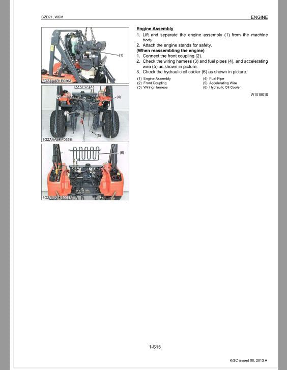 Kubota GZD21 Zero Turn Mower Workshop Repair Manual