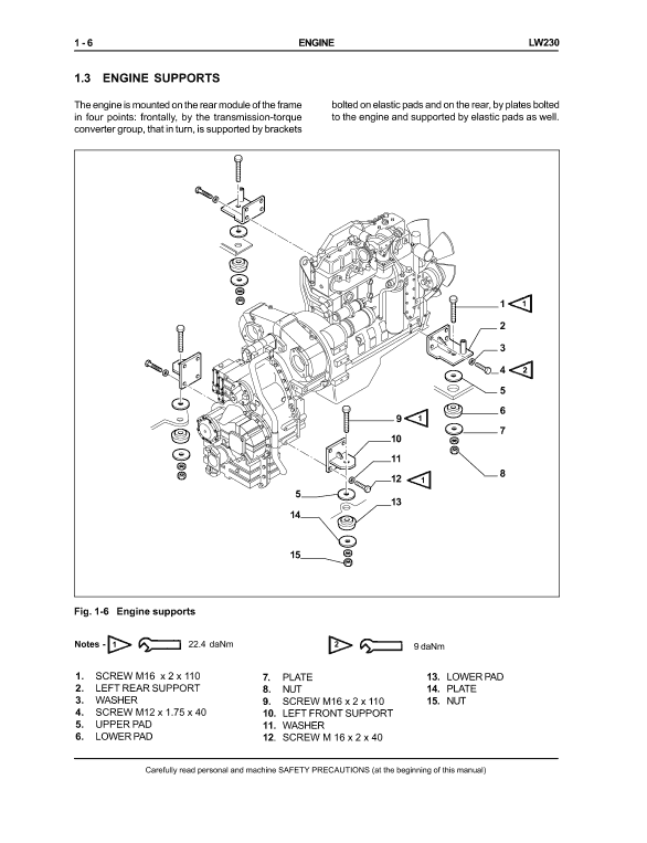 New Holland LW230 Wheel Loader Service Manual Workshop Guide