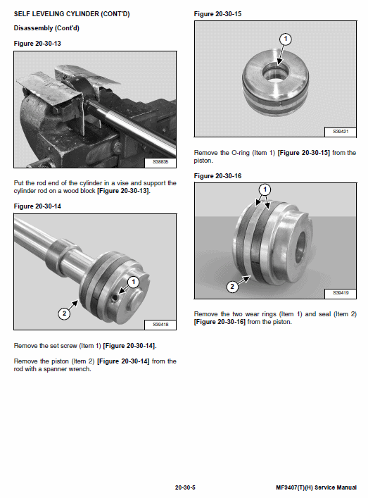 Massey Ferguson MF 9306, 9407 (T)(H) Telescopic Handler Service Manual Workshop Guide